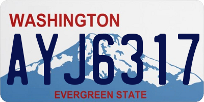 WA license plate AYJ6317
