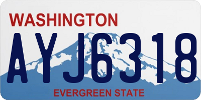 WA license plate AYJ6318