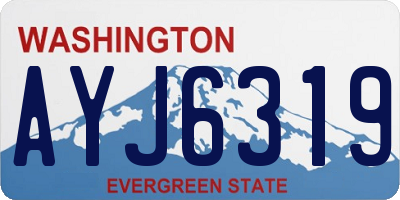 WA license plate AYJ6319