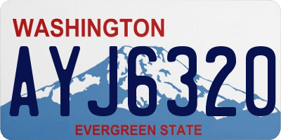 WA license plate AYJ6320