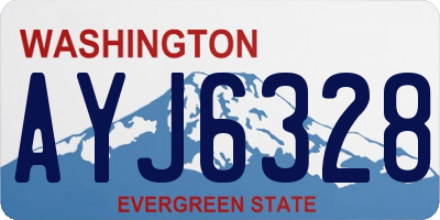 WA license plate AYJ6328