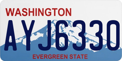 WA license plate AYJ6330