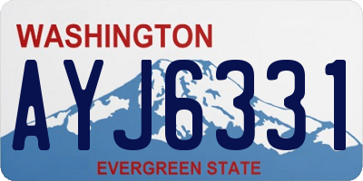 WA license plate AYJ6331