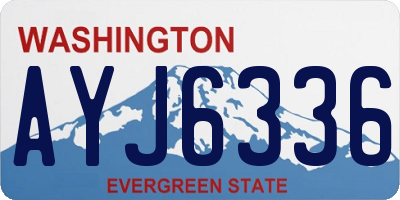 WA license plate AYJ6336