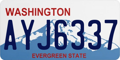WA license plate AYJ6337