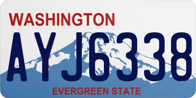 WA license plate AYJ6338