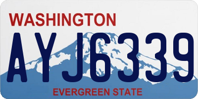 WA license plate AYJ6339