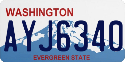 WA license plate AYJ6340