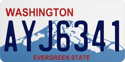 WA license plate AYJ6341