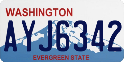 WA license plate AYJ6342
