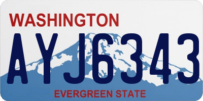 WA license plate AYJ6343