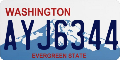 WA license plate AYJ6344