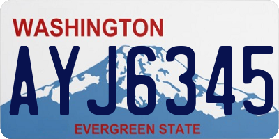 WA license plate AYJ6345