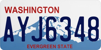 WA license plate AYJ6348