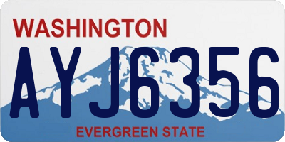 WA license plate AYJ6356