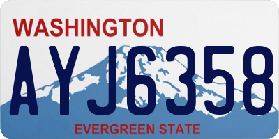WA license plate AYJ6358