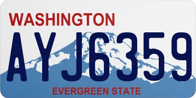 WA license plate AYJ6359