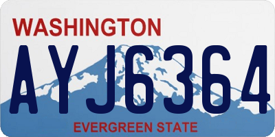 WA license plate AYJ6364