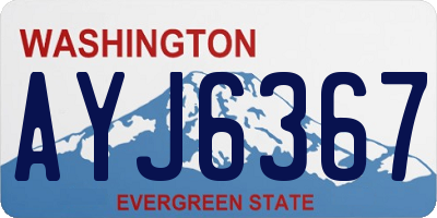WA license plate AYJ6367