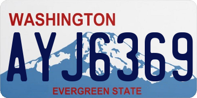 WA license plate AYJ6369