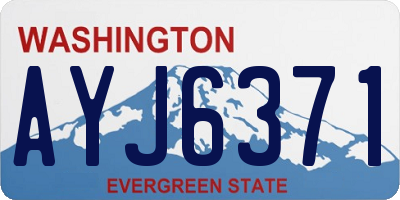 WA license plate AYJ6371
