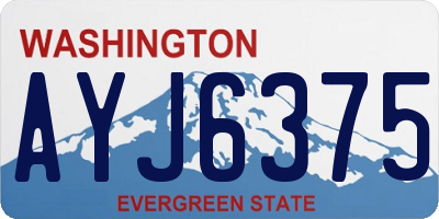 WA license plate AYJ6375