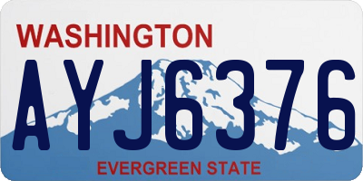 WA license plate AYJ6376