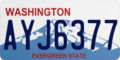 WA license plate AYJ6377