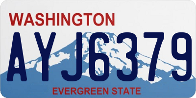 WA license plate AYJ6379