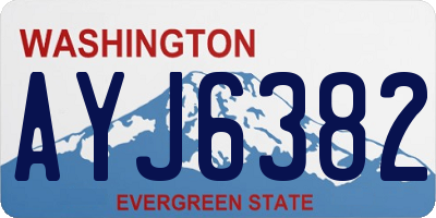 WA license plate AYJ6382