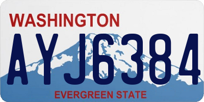 WA license plate AYJ6384