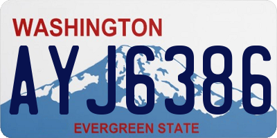 WA license plate AYJ6386