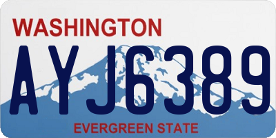 WA license plate AYJ6389