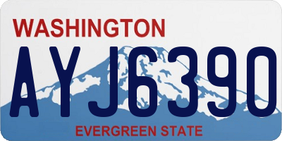 WA license plate AYJ6390