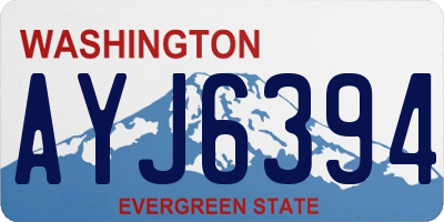 WA license plate AYJ6394