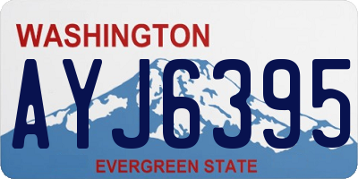 WA license plate AYJ6395