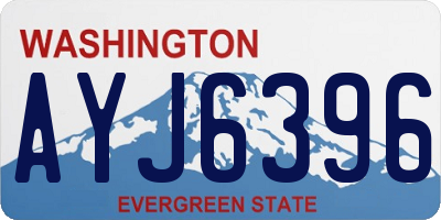 WA license plate AYJ6396