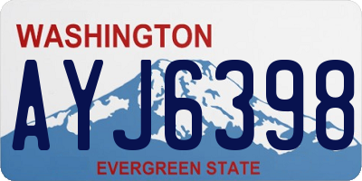 WA license plate AYJ6398