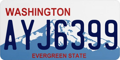 WA license plate AYJ6399