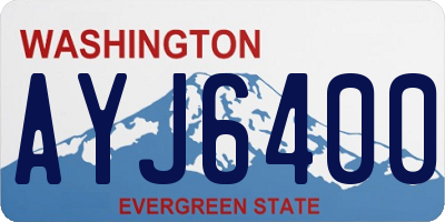 WA license plate AYJ6400