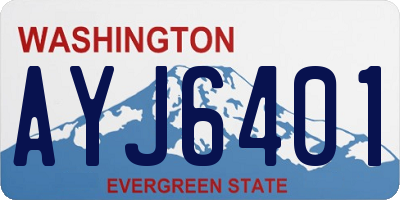 WA license plate AYJ6401