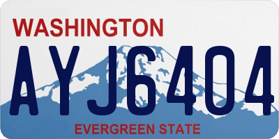 WA license plate AYJ6404