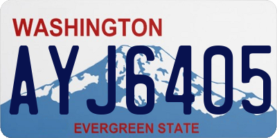 WA license plate AYJ6405