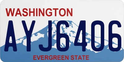 WA license plate AYJ6406