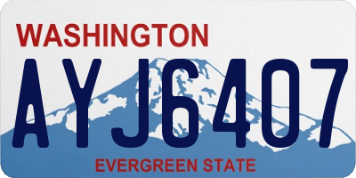 WA license plate AYJ6407