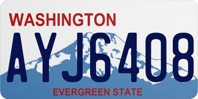 WA license plate AYJ6408