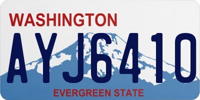 WA license plate AYJ6410