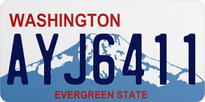 WA license plate AYJ6411