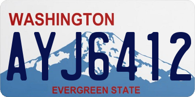 WA license plate AYJ6412