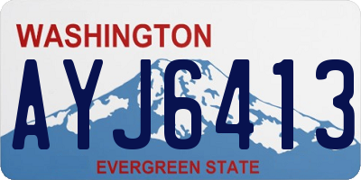 WA license plate AYJ6413